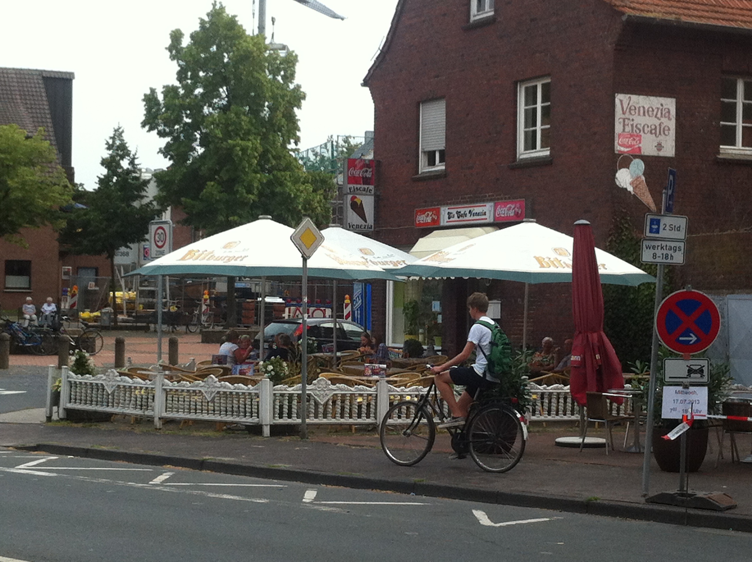Außenansicht Eiscafe Venezia in Coesfeld Lette